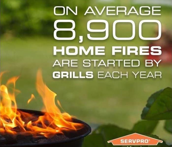 Grill Fire with statistics