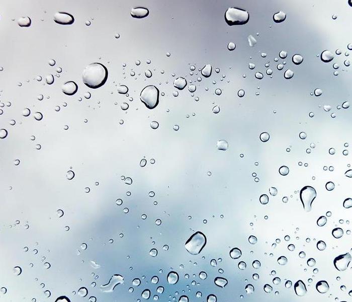 water droplets on glass